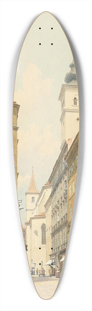 Franz Poledne - Weihburggasse 39.3 inch art pintail longboard deck