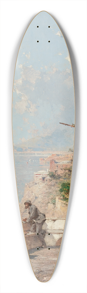 Franz Richard Unterberger - Sorrento, On The Bay Of Naples 39.3 inch art pintail longboard deck