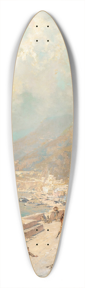 Franz Richard Unterberger - View Of Amalfi 39.3 inch art pintail longboard deck