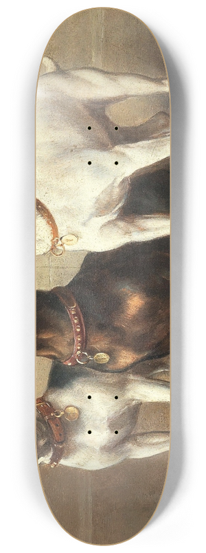 Carl Reichert - Three watchful dogs 8.25 inch art skate deck
