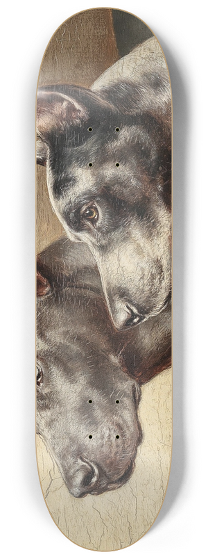 Carl Reichert - Two Friends 8.25 inch art skate deck Carl Reichert - Two Friends 8.25 inch art skate deck