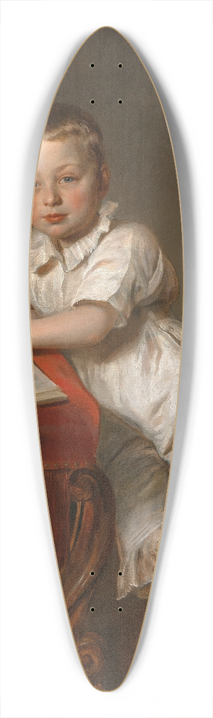 Franz Schrotzberg - A young reader 39.3 inch art pintail longboard deck