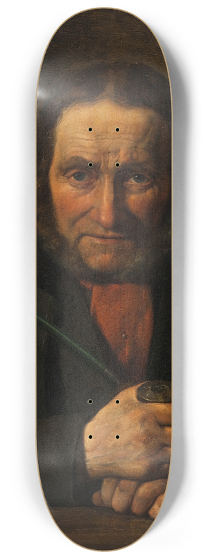 Carl Richardt - Portrait Of A Sailor Holding A Pipe 8.25 inch art skate deck
