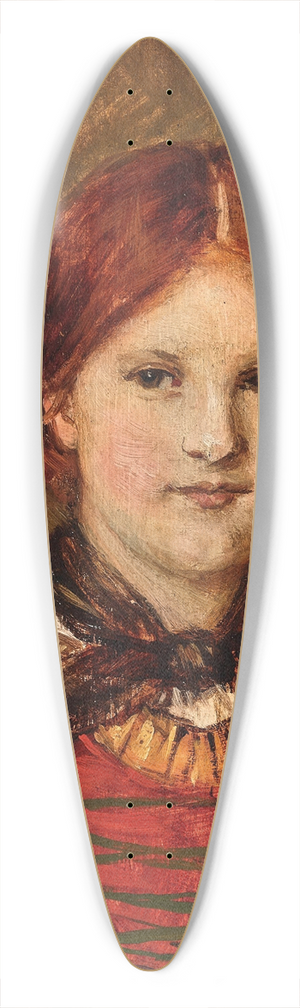 Franz von Defregger - A young girl in traditional costume 39.3 inch art pintail longboard deck