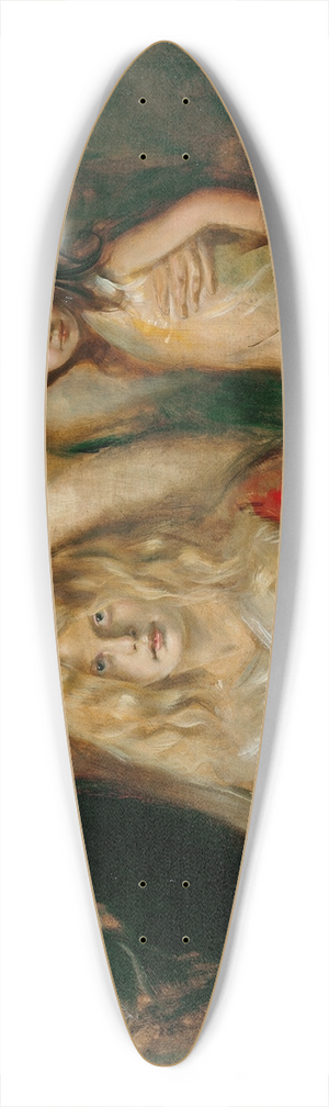 Franz von Lenbach - Franz von Lenbach with his wife and daughters 39.3 inch art pintail longboard deck