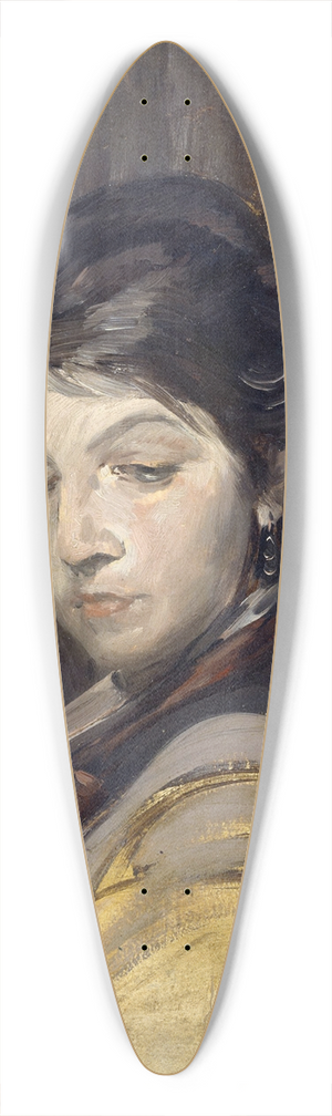 Franz von Lenbach - Unknown Girl 39.3 inch art pintail longboard deck