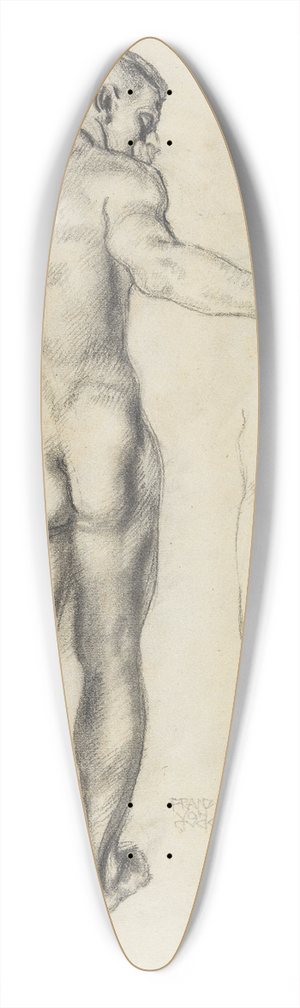 Franz von Stuck - Mnnlicher Rckenakt 39.3 inch art pintail longboard deck