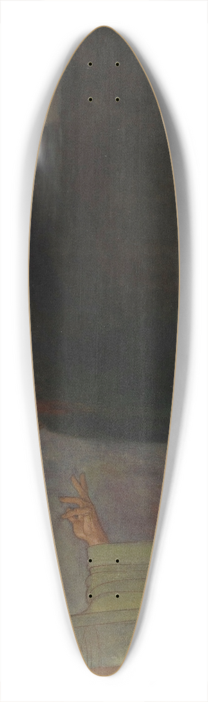 Franz von Stuck - Oedipus solves the mystery of the Sphinx 39.3 inch art pintail longboard deck