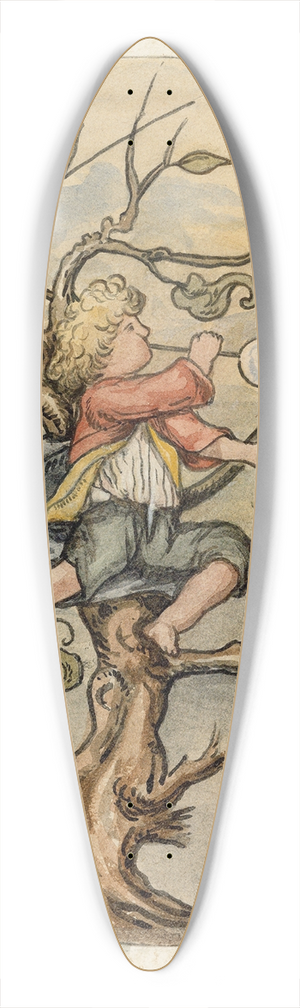 Franz von Stuck - Seifenblasender Knabe 39.3 inch art pintail longboard deck