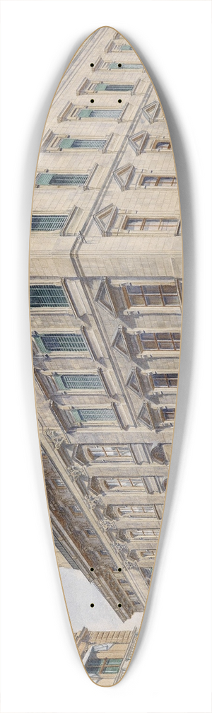 Franz Xaver Schleich - Stadtpalais Liechtenstein 1903 39.3 inch art pintail longboard deck
