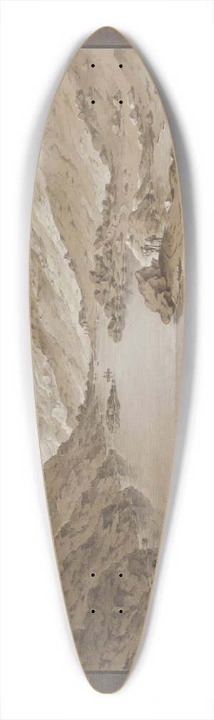 Franz Xaver Triner - View of Oberalp Lake 39.3 inch art pintail longboard deck