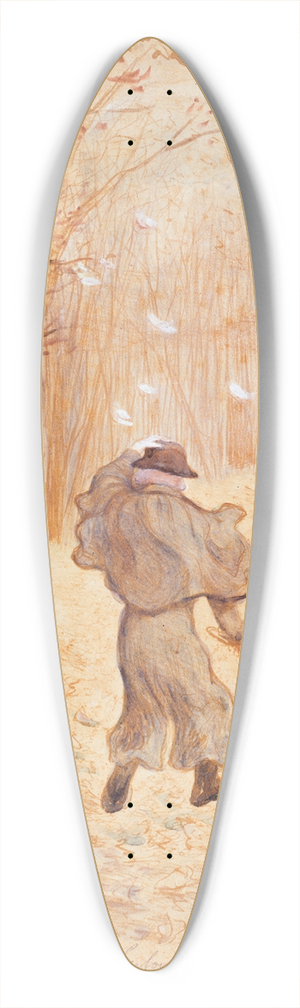 Frdric Auguste Cazals - Paul Verlaine dans un paysage hivernal 39.3 inch art pintail longboard deck