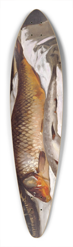 Frdric Bazille - Still Life with Fish 39.3 inch art pintail longboard deck