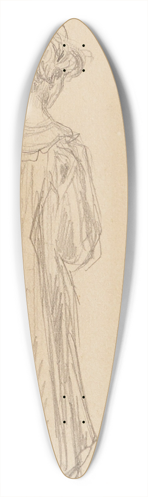 Frdric Houbron - Femme en peignoir, vue de dos 39.3 inch art pintail longboard deck