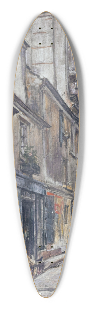 Frdric Houbron - La rue Taille-Pain 39.3 inch art pintail longboard deck
