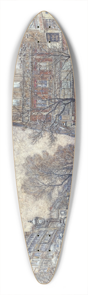 Frdric Houbron - Le carrefour Richelieu-Drouot 39.3 inch art pintail longboard deck