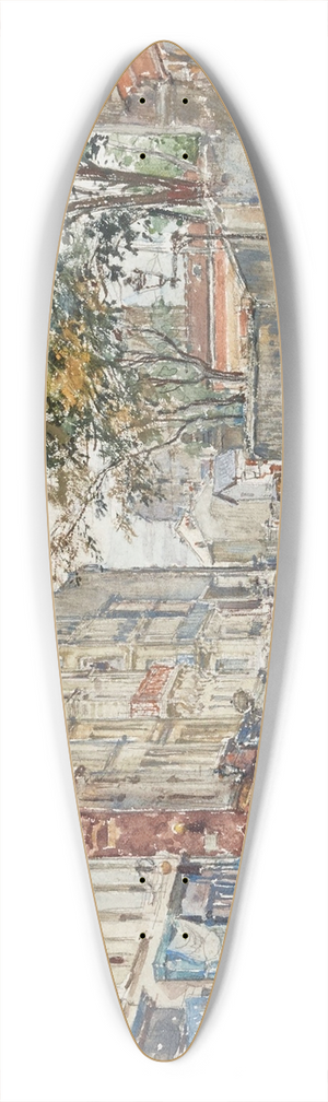 Frdric Houbron - Rue Hermel  Montmartre 39.3 inch art pintail longboard deck