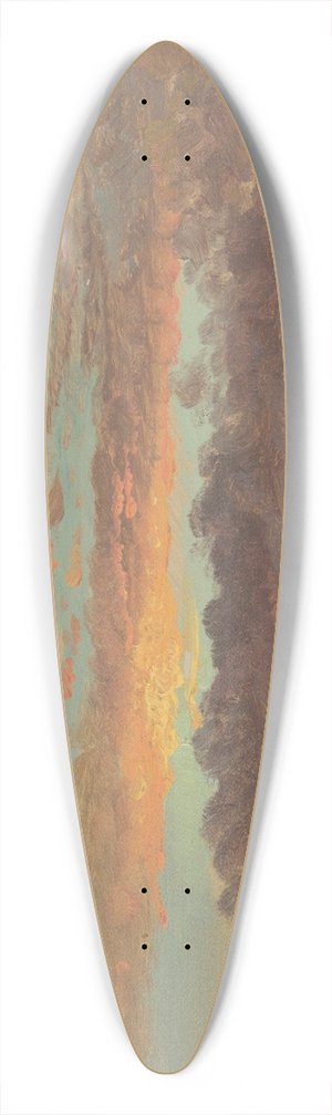 Frederic Edwin Church - Looking Across the Hudson Valley, New York 39.3 inch art pintail longboard deck