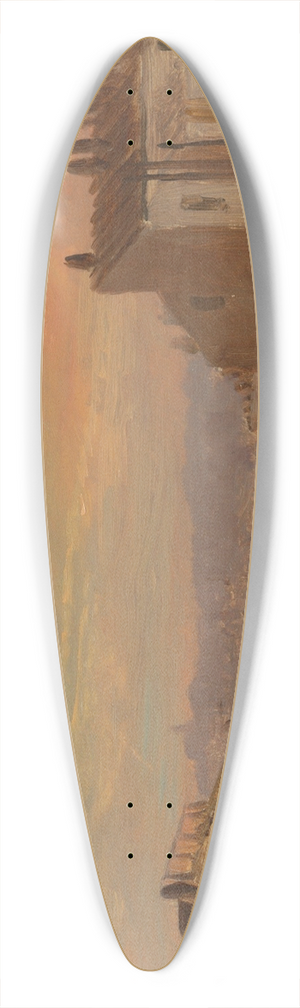 Frederic Edwin Church - View of Rome 39.3 inch art pintail longboard deck