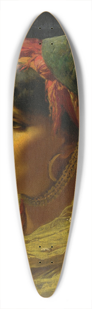 Frederick Arthur Bridgman - Portrait Of A Woman 39.3 inch art pintail longboard deck