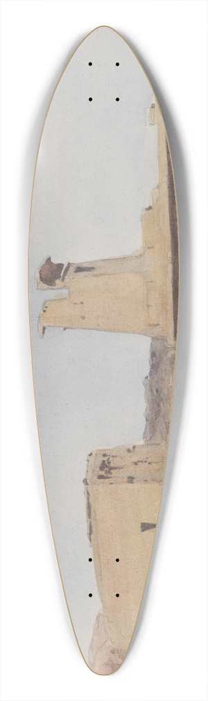 Frederick Arthur Bridgman - The Temple of Dendur, Showing the Pylon and Terrace 39.3 inch art pintail longboard deck