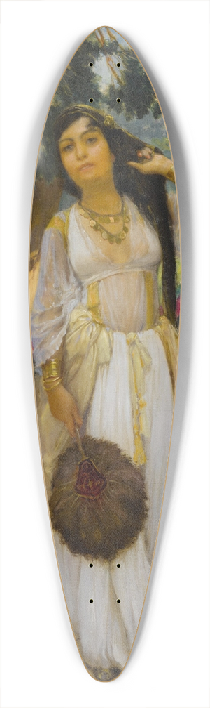 Frederick Arthur Bridgman - Woman of Algiers on a Veranda 39.3 inch art pintail longboard deck