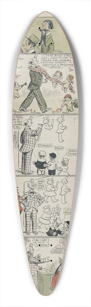 Frederick Burr Opper - [Happy Hooligan]. Art is long, but Happy is unlucky! 39.3 inch art pintail longboard deck