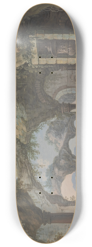 Carl Sebastian von Bemmel - Inneres einer sulengesttzten Grotte, darin in einer Nische eine groe Vase 8.25 inch art skate deck