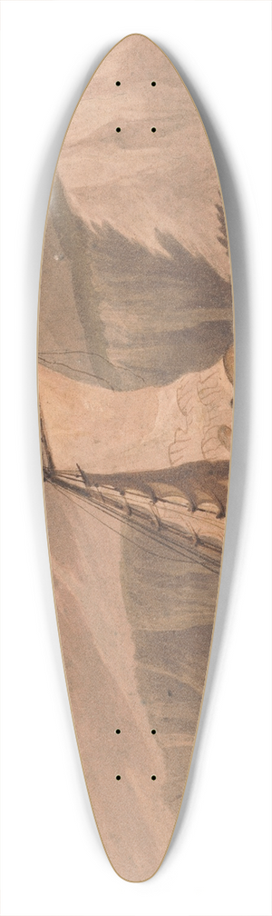 Frederick Calvert - The Needles, Isle of Wight 39.3 inch art pintail longboard deck