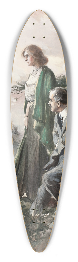 Frederick Coffay Yohn - The District Attorney Finds Out 39.3 inch art pintail longboard deck Frederick Coffay Yohn - The District Attorney Finds Out 39.3 inch art pintail longboard deck