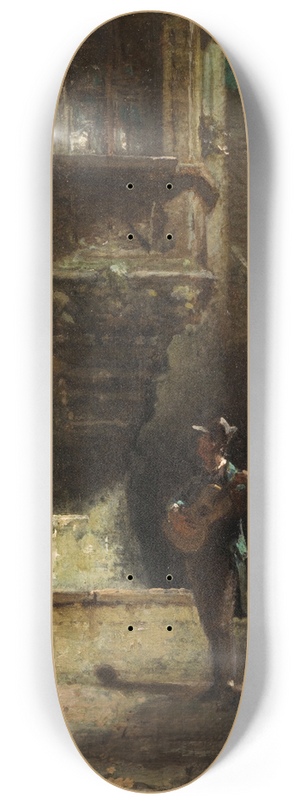 Carl Spitzweg - Das Stndchen 8.25 inch art skate deck