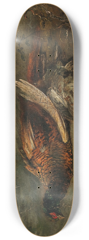Carl Spitzweg - Stillleben mit Fasan und Schnepfe 8.25 inch art skate deck