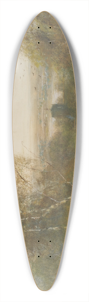Frederick Hines - Leith Hill, Surrey 39.3 inch art pintail longboard deck