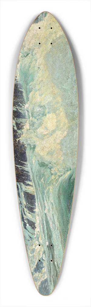 Frederick Judd Waugh - Roaring Main, 1909 39.3 inch art pintail longboard deck