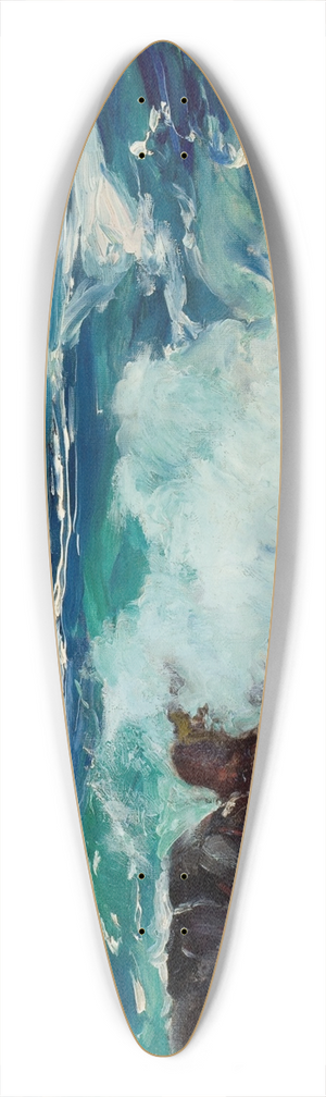 Frederick Judd Waugh - Surf and Spindrift 39.3 inch art pintail longboard deck