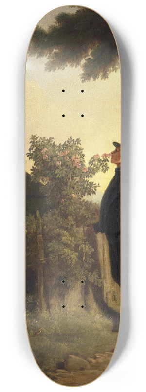 Carl Spitzweg - The Rose Lover 8.25 inch art skate deck