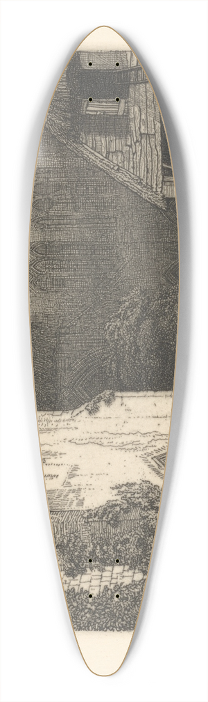 Frederick Landseer Maur Griggs - Priory Farm 39.3 inch art pintail longboard deck