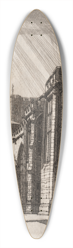 Frederick Landseer Maur Griggs - The Palace 39.3 inch art pintail longboard deck