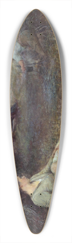 Frederick McCubbin - On the wallaby track 39.3 inch art pintail longboard deck