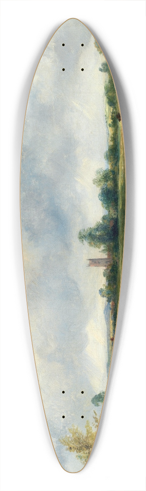 Frederick Waters Watts - A View near Canterbury 39.3 inch art pintail longboard deck