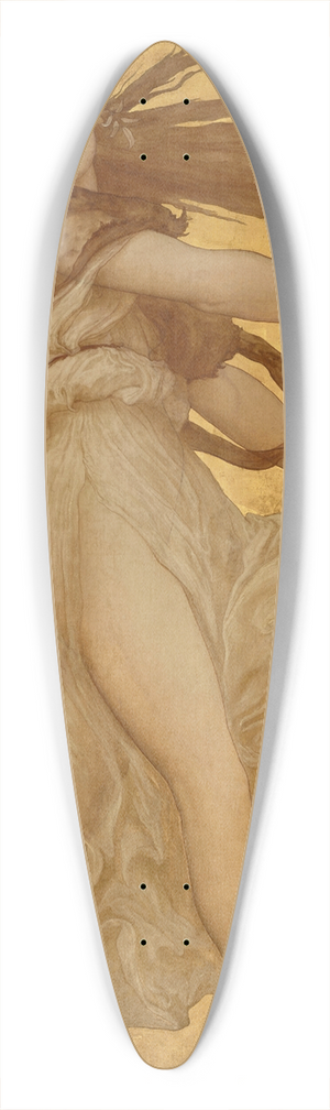 Frederic Leighton - A Dancing Girl with Cymbals in a White Robe 39.3 inch art pintail longboard deck