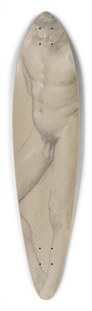Frederic Leighton - Standing male nude. 39.3 inch art pintail longboard deck