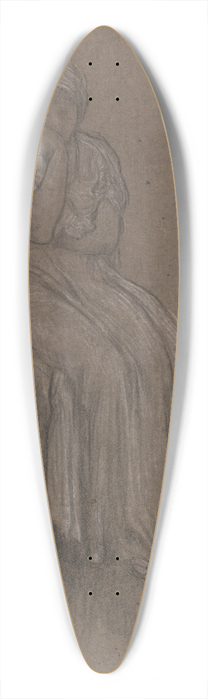 Frederic Leighton - Study for Solitude 39.3 inch art pintail longboard deck