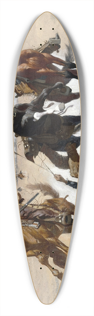 Frederic Remington - Aiding a Comrade 39.3 inch art pintail longboard deck