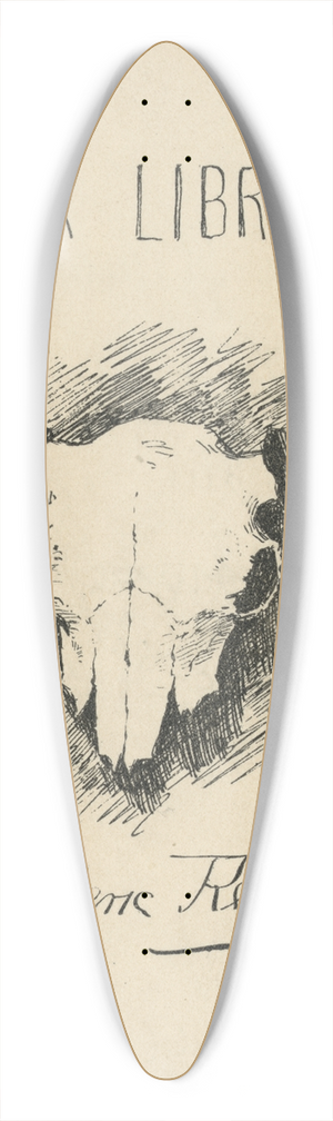 Frederic Remington - Bookplate of Frederic Remington 39.3 inch art pintail longboard deck