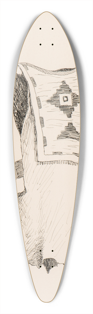 Frederic Remington - Illustration for The Song of Hiawatha 39.3 inch art pintail longboard deck