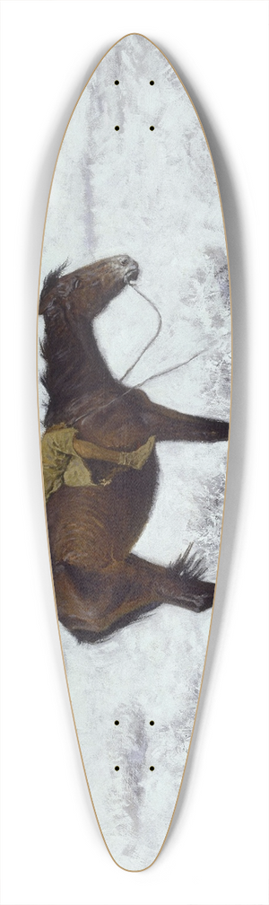 Frederic Remington - The Herd Boy 39.3 inch art pintail longboard deck