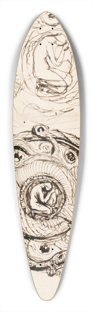 Frederic William Burton - Studies for the Gold Fibula Presented to Helen Faucit 39.3 inch art pintail longboard deck