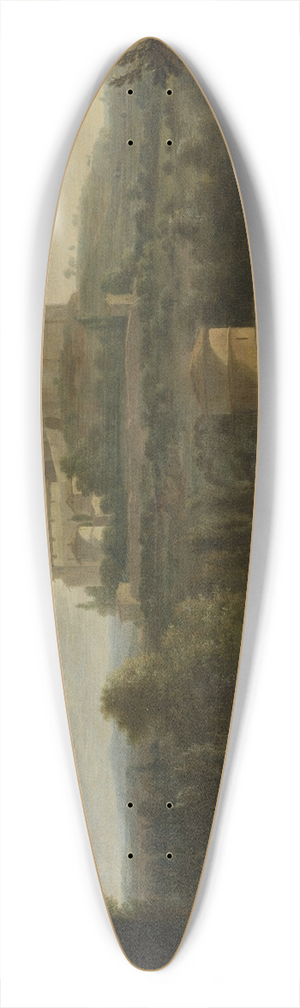 Frederik de Moucheron - Landscape with the Castle of Francheville 39.3 inch art pintail longboard deck