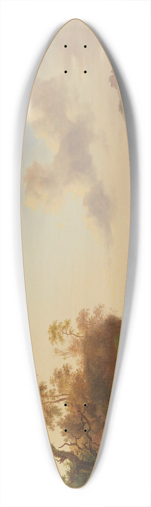 Frederik Marinus Kruseman - Summer landscape with figures and cattle near a waterfall 39.3 inch art pintail longboard deck Frederik Marinus Kruseman - Summer landscape with figures and cattle near a waterfall 39.3 inch art pintail longboard deck